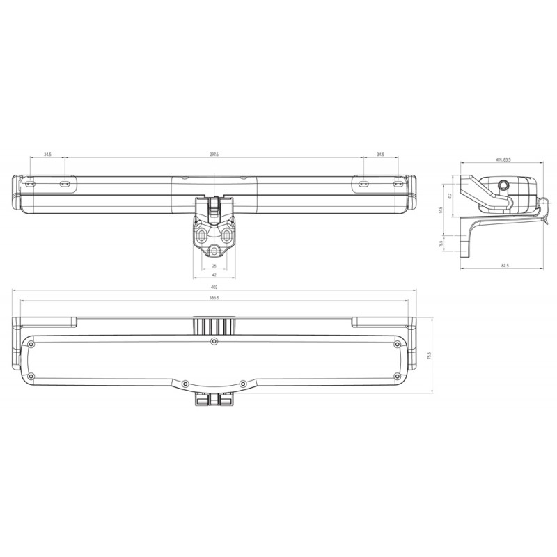Kato Syncro Nekos Chain Actuator 24V 300N Adjustable Stroke till 400mm